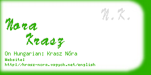 nora krasz business card